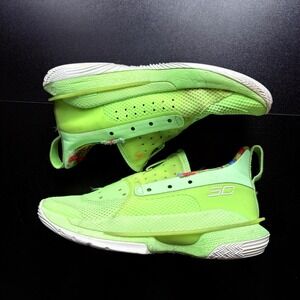 UNDER‎ ARMOUR CURRY 7 SOUR PATCH 3021258-303 SIZE 5.5 youth green